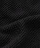 EXCONTAINER Henley Neck Waffle Long Sleeve (Black)