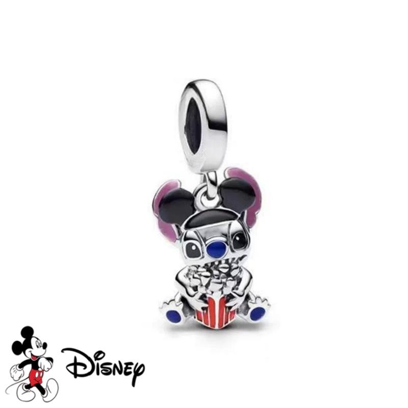 Disney Nuovo Stitch Scintillante Buzz Lightyear Ciondolo Winnie the Pooh Eeyore Perla Charm Adatta ai Braccialetti Originali Gioielli Fai da Te Regalo