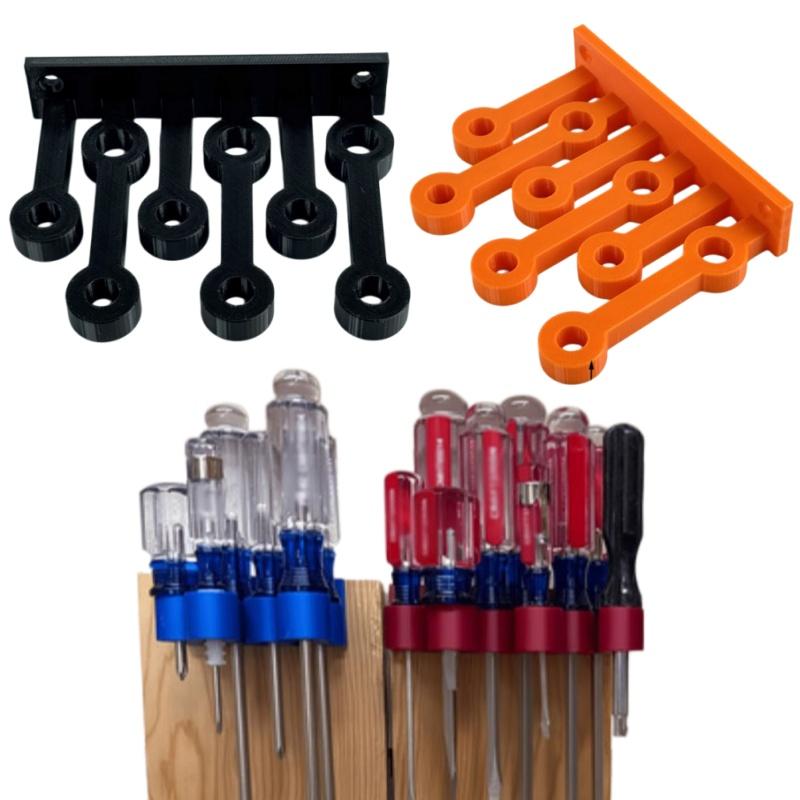 Slots Screwdriver Wall Rack Garage Organizer Easy Mount For Workshop Hand Tool Storage Garage Tool Organization