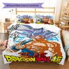 Son Goku Muster Bettwäsche, Steppbett Set Bettbezug Kissenbezug Zuhause Geburtstagsgeschenk (1 Bettbezug + 2 Kissenbezüge, ohne Füllung)