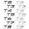 1 Stück 3D ABS Kofferraumemblem Chrom-Plakette Aufkleber Buchstaben Logo Dekoration für Rdesign T2 T3 T4 T5 T6 T7 T8 S90 XC90 S60 XC40