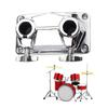 Double Hole Drum Connector Replacement Cymbal Holder Clamp Cowbell Mount Bracket Drum Accessory Easy to Install