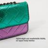 Bolsa Feminina K-G Mini Colorida com Corrente de Emenda Bolsa da Moda e Versátil com Bordado em Grade Bolsas de Ombro Único