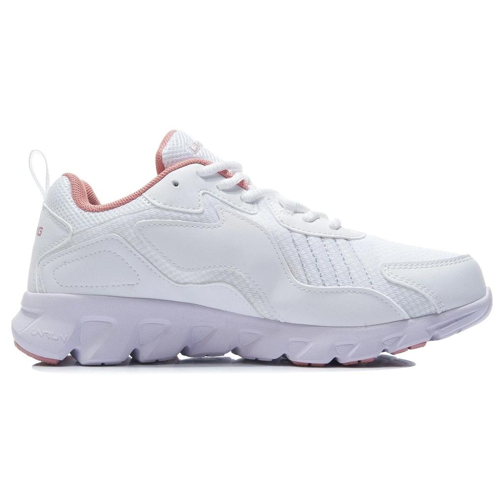 Li Ning Sports Shock Absorption Non-Slip Wear-Resistant Low-Top Running Shoes Women sneaker White ARHR190-2