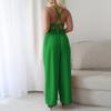 Dámský letní overal, elegantní sexy, bez rukávů, body, ležérní, široké nohavice