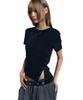 AAKAM Snap Gothic Half Top (Black)