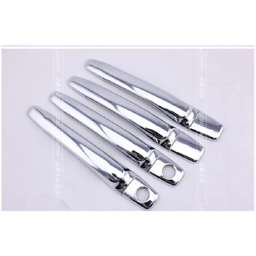 FUNDUOO For Hyundai Sonata 2002 2003 2004 2005 New Chrome Car Door Handle Cover Trim Sticker With Two Keyholes Free