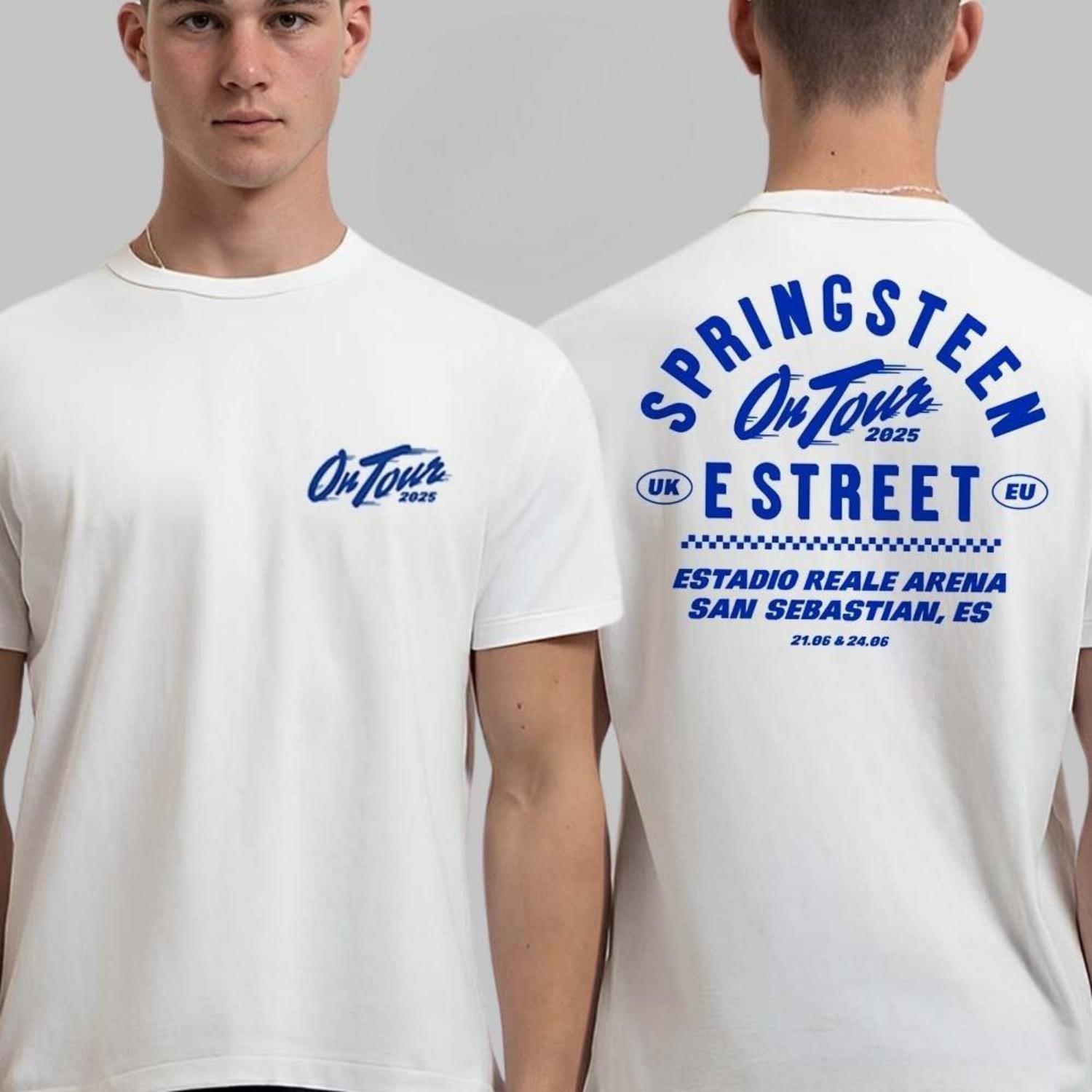 

New Bruce Springsteen and E Street Band On Tour 2025 In Berlin Germany At Olympiastadion On June 11 2025 Two Sided Unisex Tee S чёрный