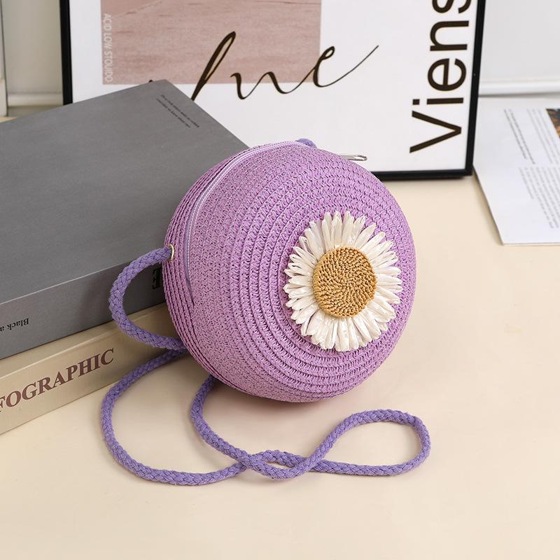 Rustic Raffia Straw Bag Woven Phone Bag Crossbody Female,Beach Straw Small Bag Holiday Style