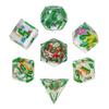 Cusdie DND Sharp Edges Dice with Small Filler 7Pcs Handcrafted D4-D20 Polyhedral Dice Set for D&D Role Playing Board Games