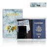 Customizable Marble Gold Foil Passport Holder with Multi-color Options
