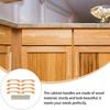 8 Pcs Wooden Handle Sicorss Cupboard Door Knobs Vintage Safrisor Beech Drawer Cabinet