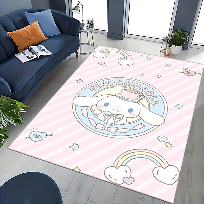 Cinnamoroll Anime Cartoon Design Chair Mat Non-Slip Carpet for Office Home Decoration Living Room Bedroom Game Room Dormitory Gift All Seasons.E047