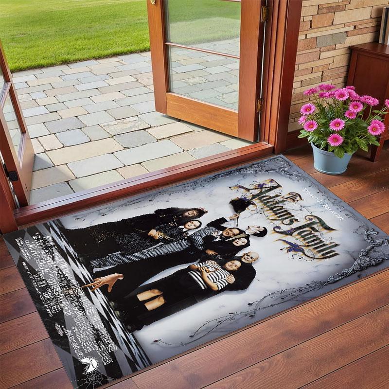 Crystal Velvet Rug Soft Non Slip Indoor Floor Mat Home DecorThe Addams Family