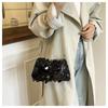 Elegant Chain Tote Bag Blingbling Female Handbag Simple Sequin Shoulder Bag  Lady Girl