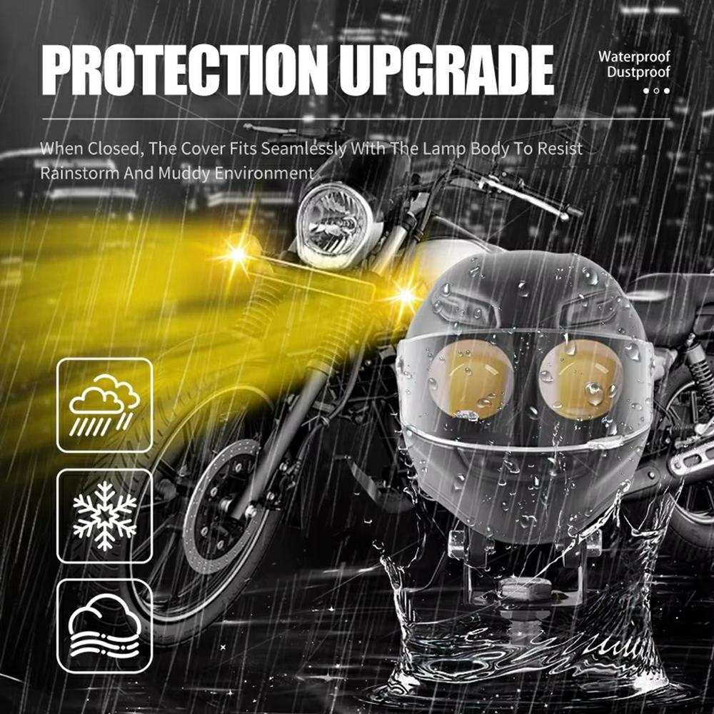 20W Motorcycle LED Headlight Fog Lamp IP68 Waterproof High Low Beam Auxiliary Spotlight for Scooter