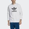 Adidas Originals Trefoil Crew Neck Sweatshirt Men Tops White DV1544