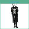 Vielseitiges Cosplay Kostüm für Erwachsene und Kinder Halloween Kostüm mit Totenkopf Skelett Maske