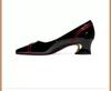 Female Shoes Fashion Sweet Golden Square Heel Pumps for Women Night Club Black High Quality Office Spring Slip on Casual Sweet