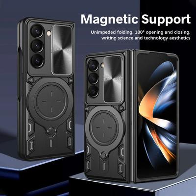 For Samsung Galaxy Z Fold 7 Case Stand Holder Slide Lens Protection Shockproof Heavy Duty Armor Cover for Samsung Z Fold7 6 5 4