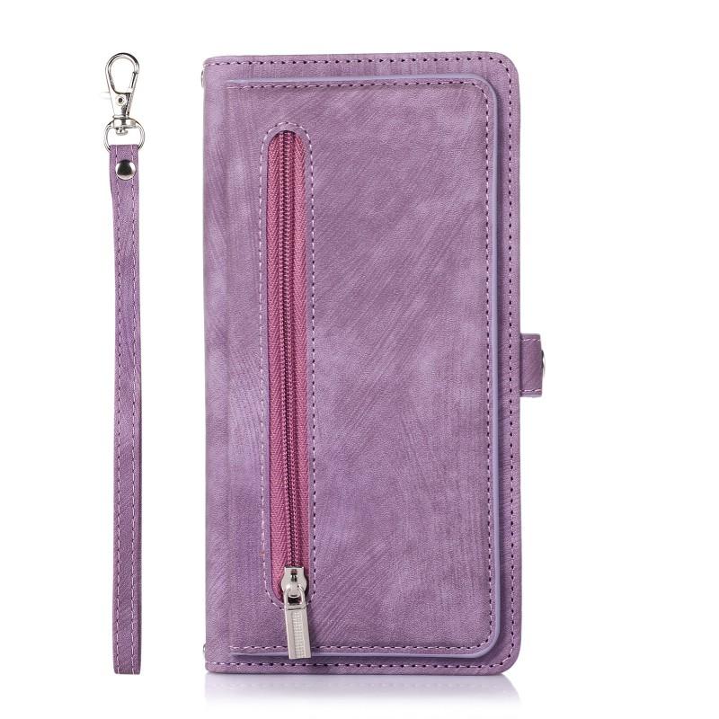 Multi-Function Zipper Wallet Case IPhone 15 With Flip Cover Design TPU Protective Phone Sleeve