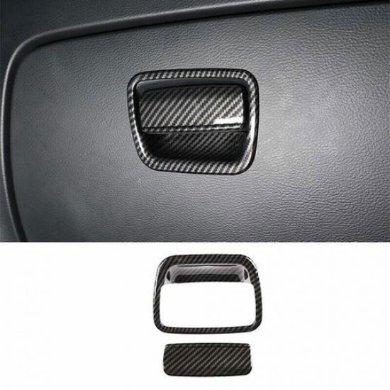 For BMW X1 E84 2010-2015 ABS Carbon Fiber Co-Pilot Glove Boxes Handle Cover Trim