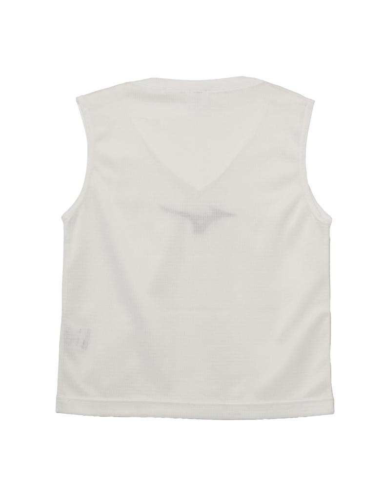 Mizuno Soccer Sleeveless Inner Tank Slim Game and Practice Size 160 Wear, Shirt, Top, Moisture-Wicking, Quick-Drying, Fit, Wear, Unisex, White/Black,