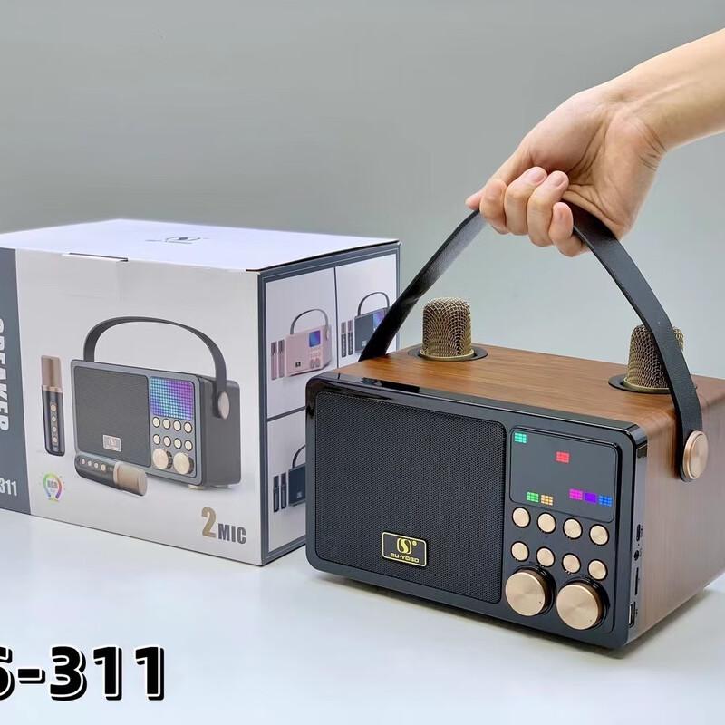 Jiemengzhe K-Song Speaker with Dual Wireless Microphones