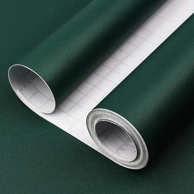 PVC Voděodolná Matná Tapeta Tmavě Zelené Vinylové Samolepicí Nálepky na Zeď Nábytek Obývací Pokoj Kontakty Papír Domácí Dekorace