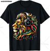 Jamajka Rasta Lev Vtipná Grafická Trička Bavlna Unisex Krátký Rukáv Ležérní Tričko Top Harajuku Streetwear Letní Unisex Oblečení