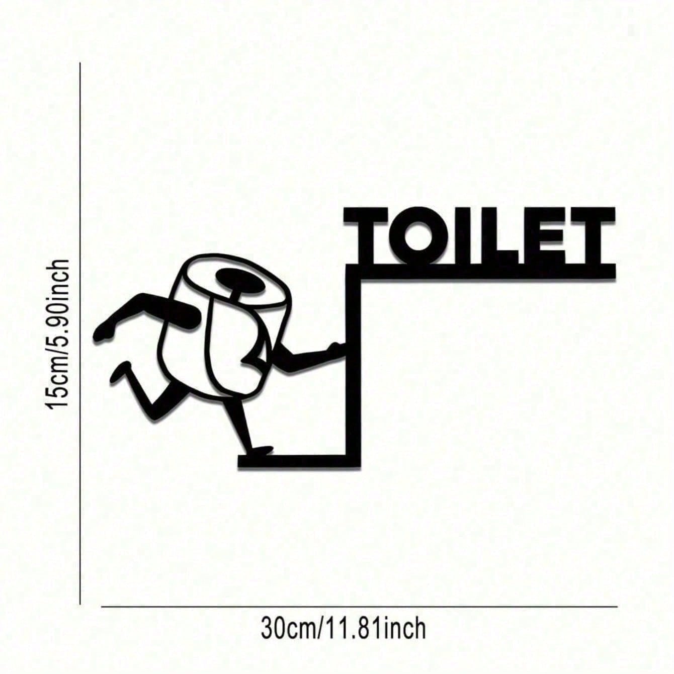 

Vintage Funny Bathroom Wall Art Metal Tin Sign Toilet Paper Design Housewarming Gift for Home Decor різнокольоровий