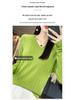 Summer 2025 Women's Plus Size V-Neck Long Sleeve Hollow Out Knit Sweater Cardigan Blouse