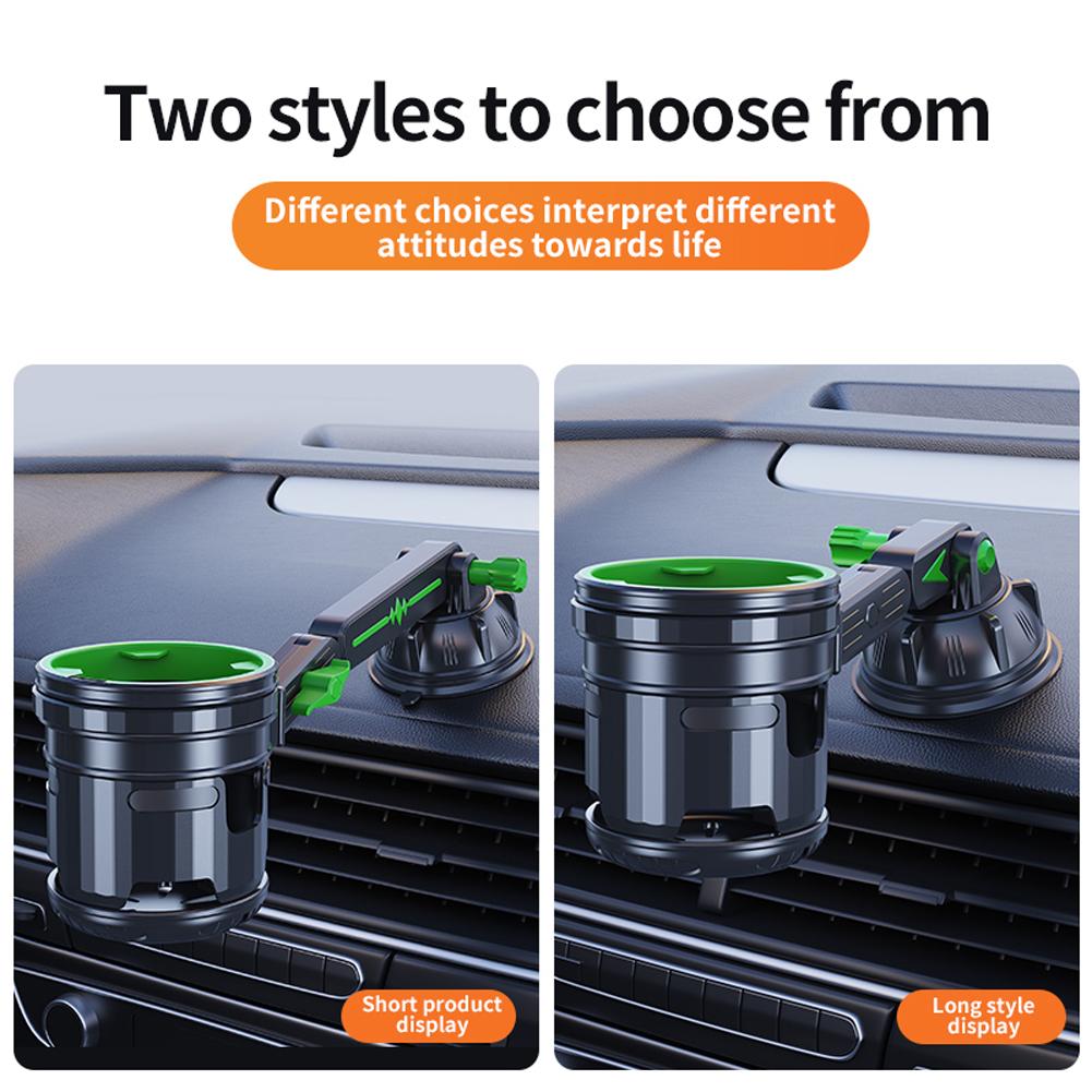 2-in-1 Suction Vehicle Mounted Cup Holder Rotatable Multifunctional Dual Cup Holder No-Slip Car Beverage Holder for Vehicles
