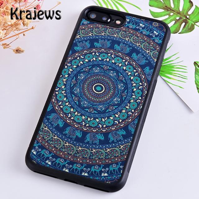 Krajews Mandala Flower Back Phone Case Cover For iPhone 17 Air 16 15 14 Plus 12 13 Pro Max Coque Shell Fundas
