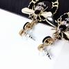 Luxury Brand Coloful Crystal Cute Bee Earrings For Women Geometric Statement Weave Long Drop Earrings Jewelry