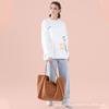 Solid Color Canvas Bag Women'S Large-Capacity Bag Korean Lazy Wind Shoulder Bag Washing Water Bag