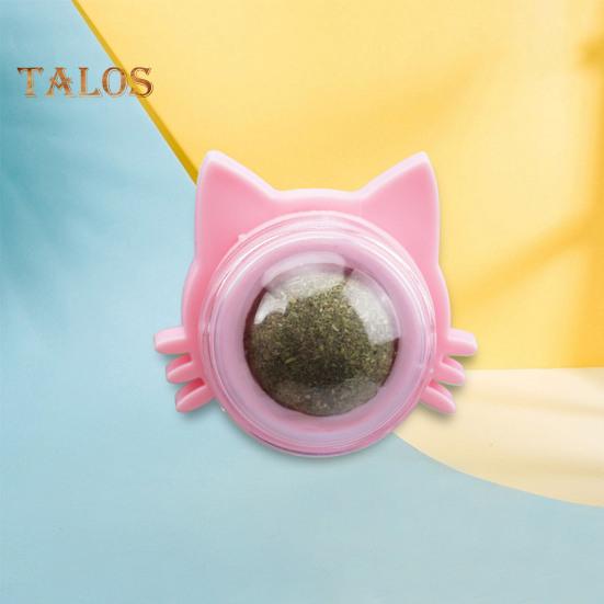 Catnip Ball Edible Catnip Ball Toy Safe Healthy Kitten Chew Teeth Cleaning Dental Toy Wall Treats Cat Lick Ball Toy for Indoor Cats
