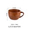 Wooden Big Belly Cups Japan Style Milk Water Cup with Handle Beer Coffee Milk Tea Mug Handmade Natural Kitchen Bar Drinkware Cup