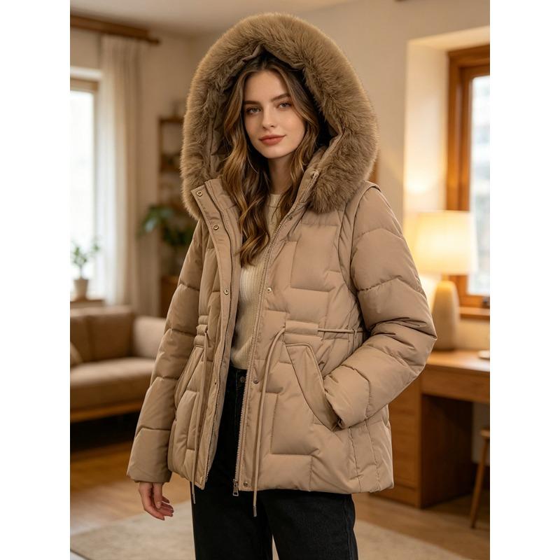 TIFICY Moda donna casual autunno inverno tinta unita stampa maniche lunghe giacche e cappotti piumini