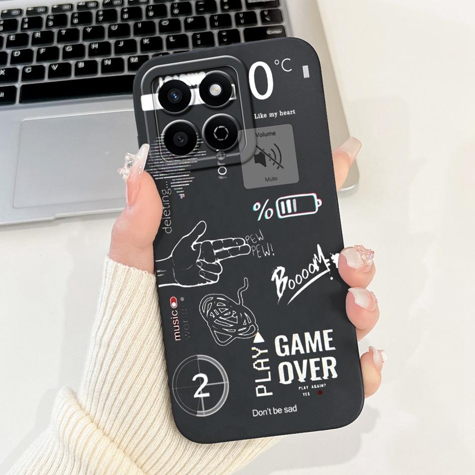 For Honor X7c 4G Case ALT-LX2 Shockproof Cover Sweet Girls Love Heart Soft Liquid Silicone Phone Cases For Honor 200 Smart Coque