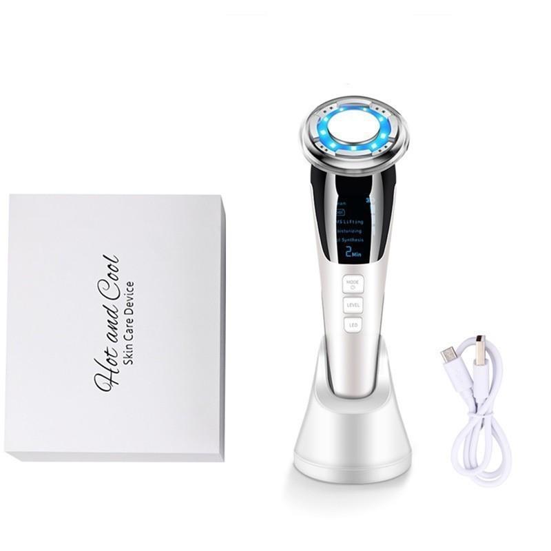 EMS Microcurrent Facial Lifting Massager with Hot & Cold Serum Infusion and Photorejuvenation