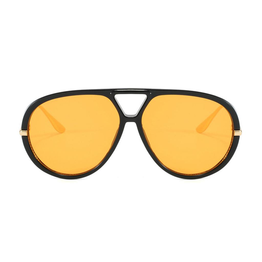 Oversized Aviator Sunglasses For Women Men Retro Vintage Shield Lens UV Protection Lightweight Metal Frame