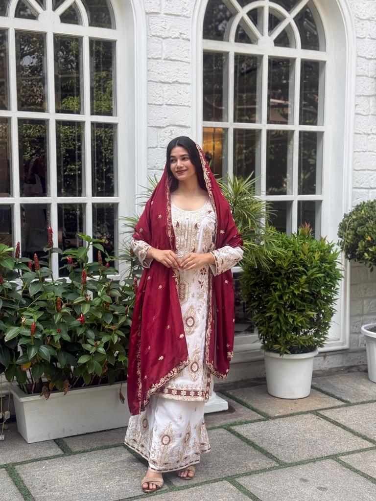 Salwar Kameez Pakistanais Indienne Robe Tenue de Soirée Bollywood Designer Costume Palazzo
