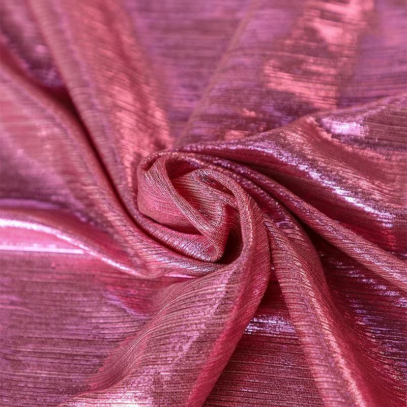

50/100/300cm Iridescent Gradient Crinkle Fabric Fansion Designer Material for DIY Sewing Clothing Dress Photography Backdrop 50x140cm