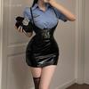 Xian Yi Sexy Uniform Sexy Temptation Police Buttocks Skirt Female Police Passion Clothes Free Cosplay Clothing 507