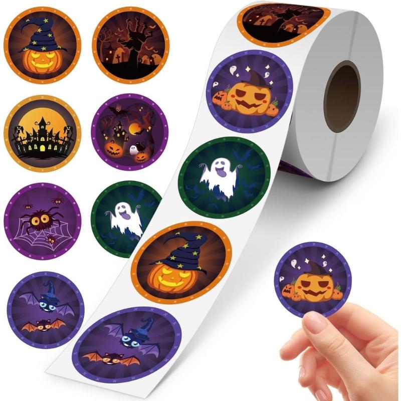 Pumpkin Sticker Reward Sticker Gift Sticker Decorative Label Sticker Halloween Sticker Scrapbook Sticker for Kids