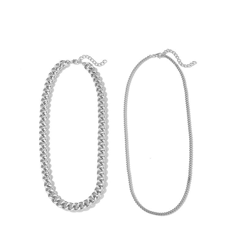 Collana Combinata, Set di Collane Cubane Stacked 2 Pezzi Elegante e Semplice