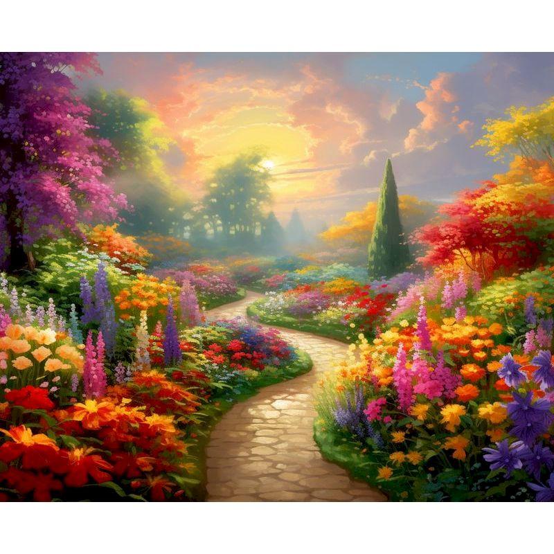 CHENISTORY DIY Ölmalerei nach Zahlen Hauslandschaft nach Zahlen Acrylfarbe Wandkunst Bilder Handgemaltes Leinwand Home Decor