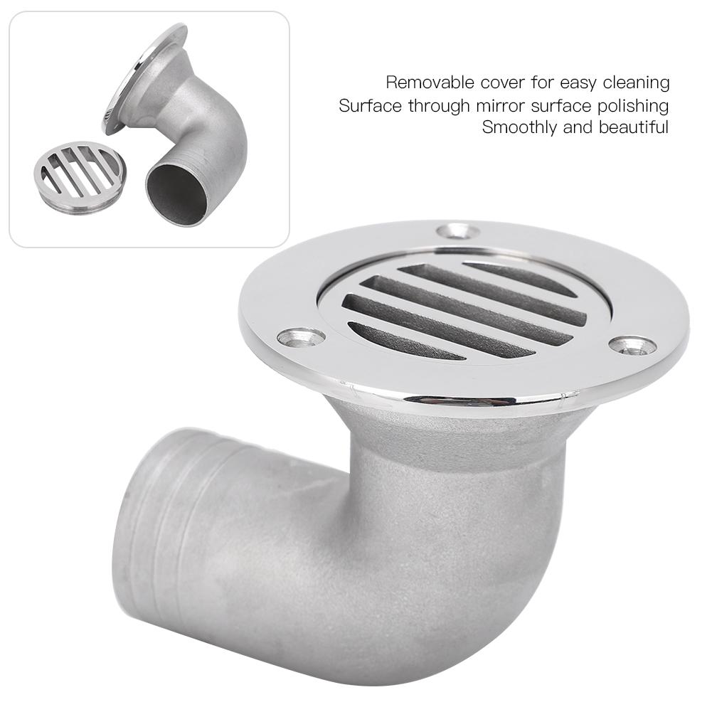 Boat Bend Floor Drain 316 Stainless Steel Marine Water Draining Device Hardware Accessor