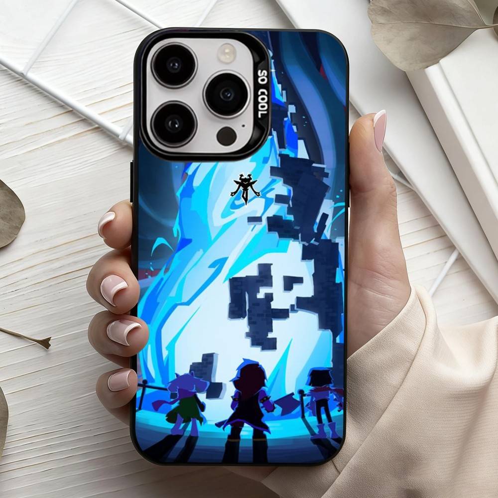 Game D-Deltarune-E Phone Case For iPhone17,16,15,14,13,12,11 Plus,Pro Max Black Candy silver phone case
